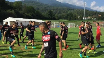 Champions - Rifinitura per gli azzurri in vista della sfida di domani
