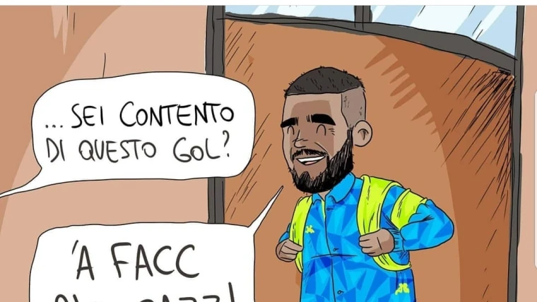 FOTO - L'esilarante vignetta di Danilo Pergamo dopo il goal di Insigne