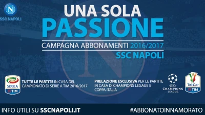 Napoli, al via la Campagna Abbonamenti per la stagione 2016-2017